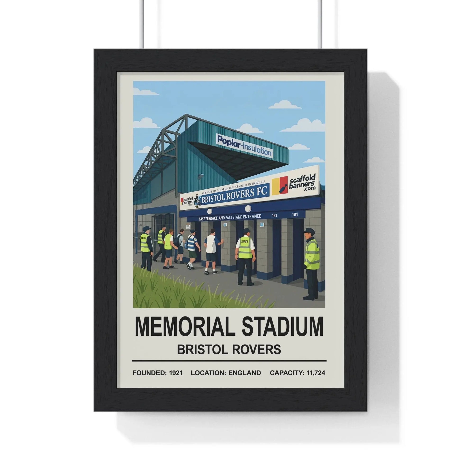 Bristol City Memorial Stadium football wall art print