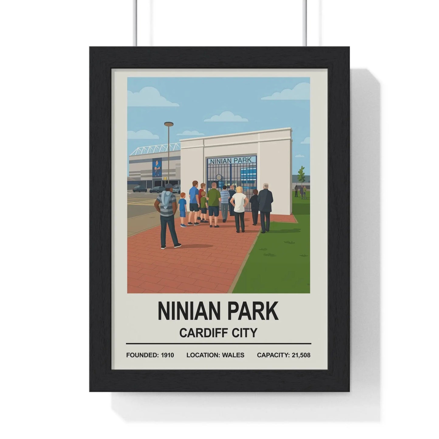 Cardiff City Ninian Park football stadium wall art print