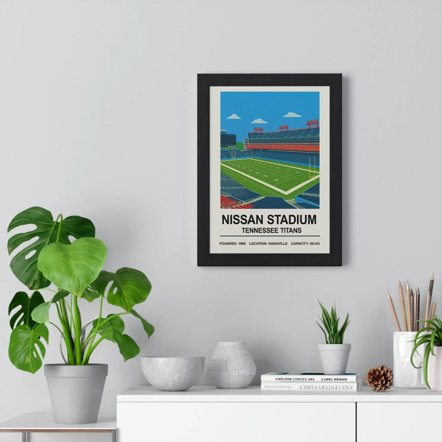 Iconic Grounds Nissan Stadium Poster Print | Iconic Wall Art Tennessee Titans Poster Kingz