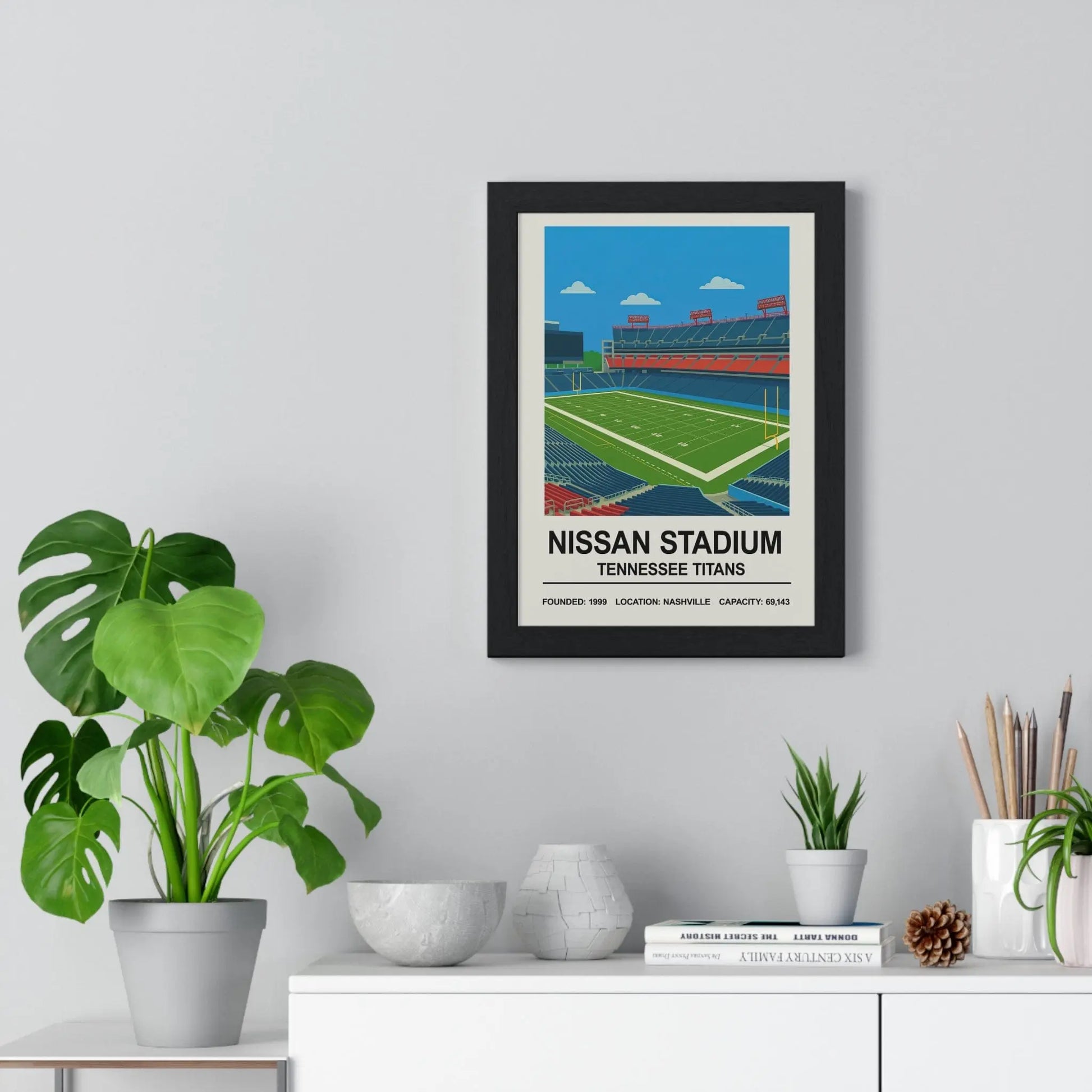 Iconic Grounds Nissan Stadium Poster Print | Iconic Wall Art Tennessee Titans Poster Kingz