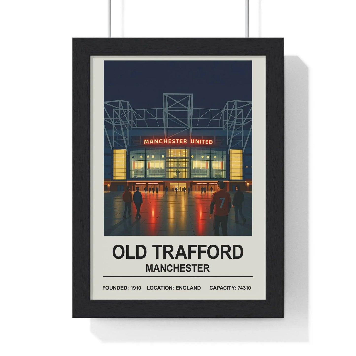 Manchester United Old Trafford stadium wall art print.