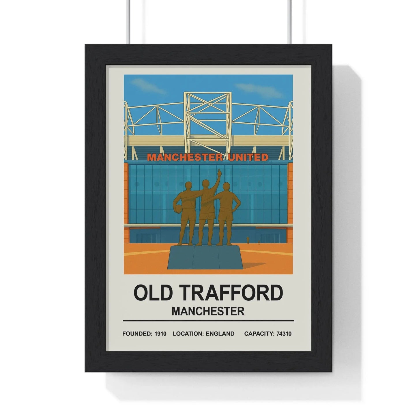 Iconic Grounds Old Trafford Stadium Manchester Poster Print | Iconic Wall Art Poster Kingz