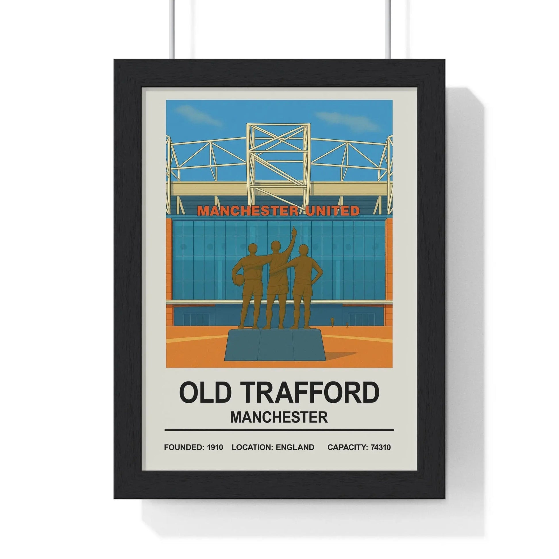 Iconic Grounds Old Trafford Stadium Manchester Poster Print | Iconic Wall Art Poster Kingz