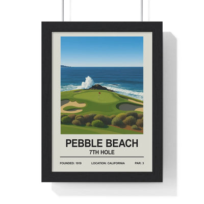 Iconic Grounds Pebble Beach – 7th Hole Golf Stadium Poster Print | Iconic Wall Art Poster Kingz