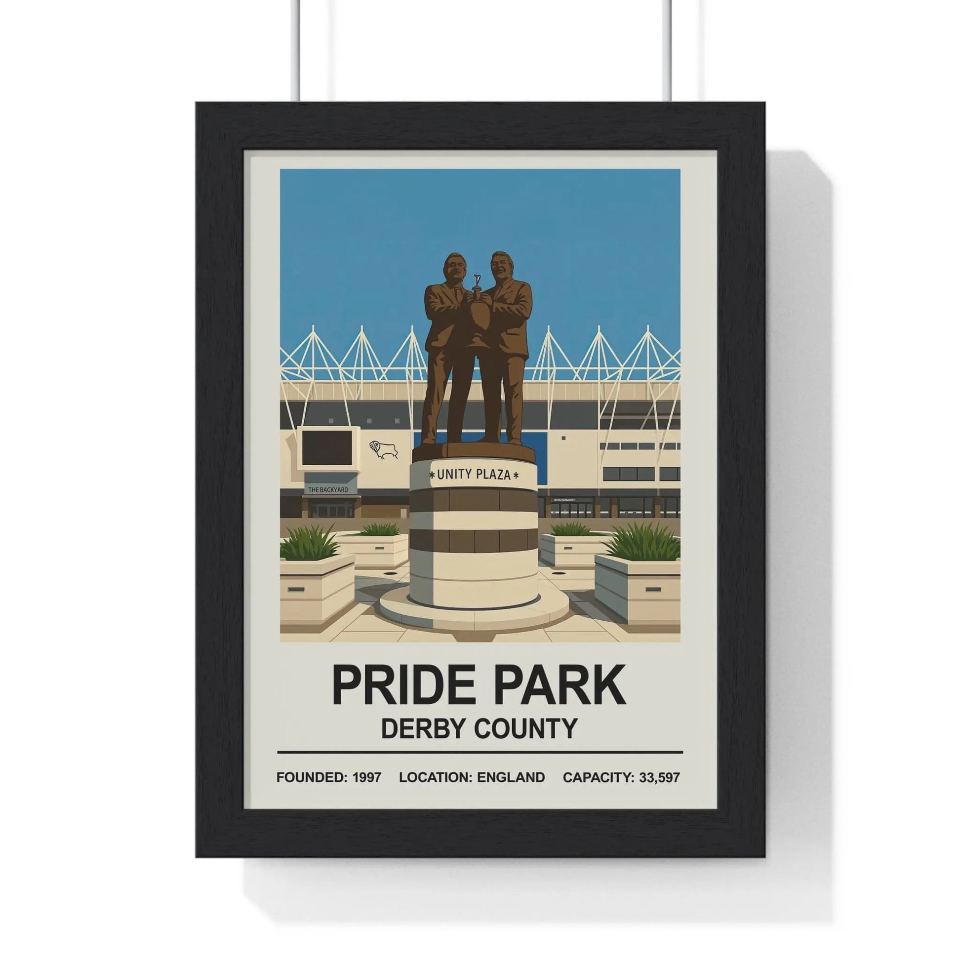 Derby County Pride Park football stadium wall art print
