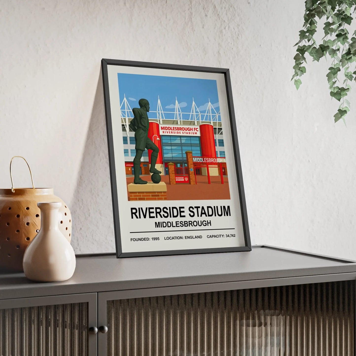 Iconic football poster of Riverside Stadium Middlesbrough