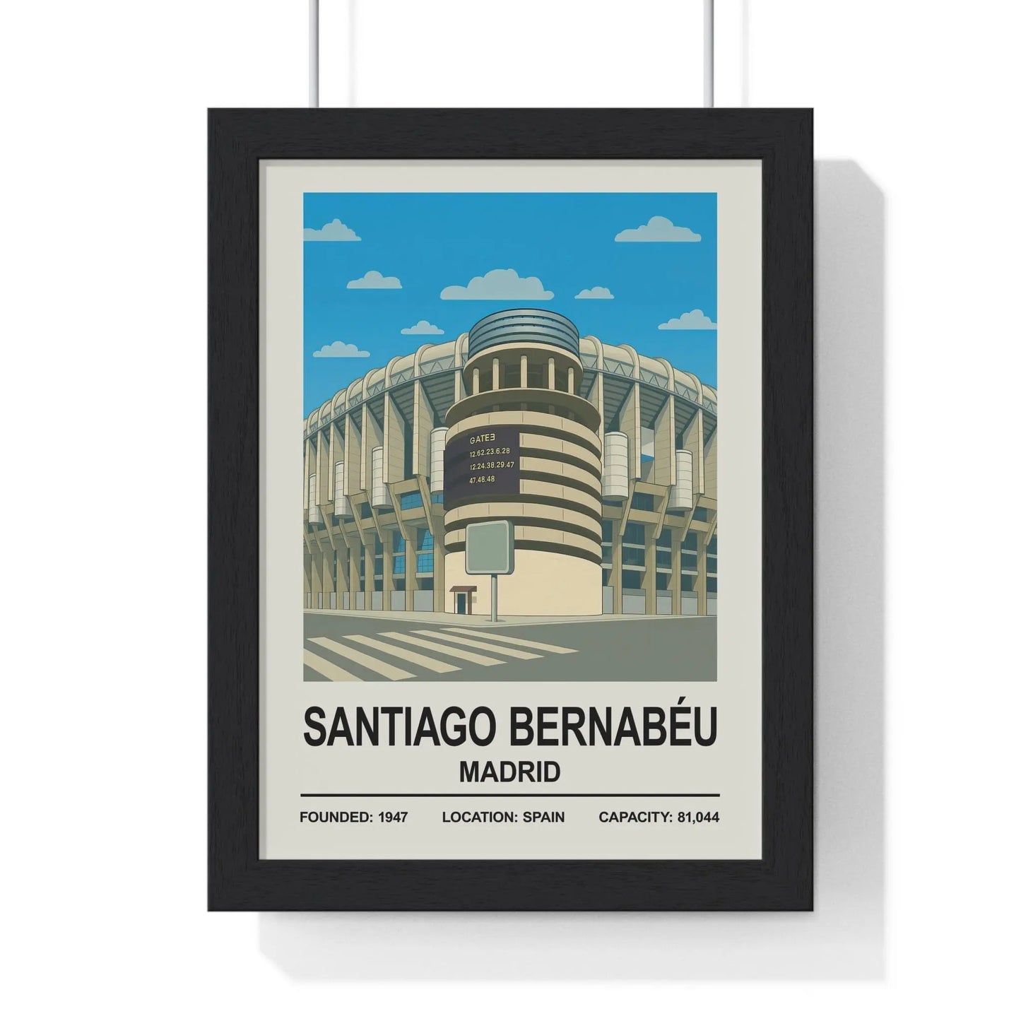 Iconic Grounds Santiago Bernabéu – Real Madrid Stadium Poster Print | Iconic Wall Art Poster Kingz