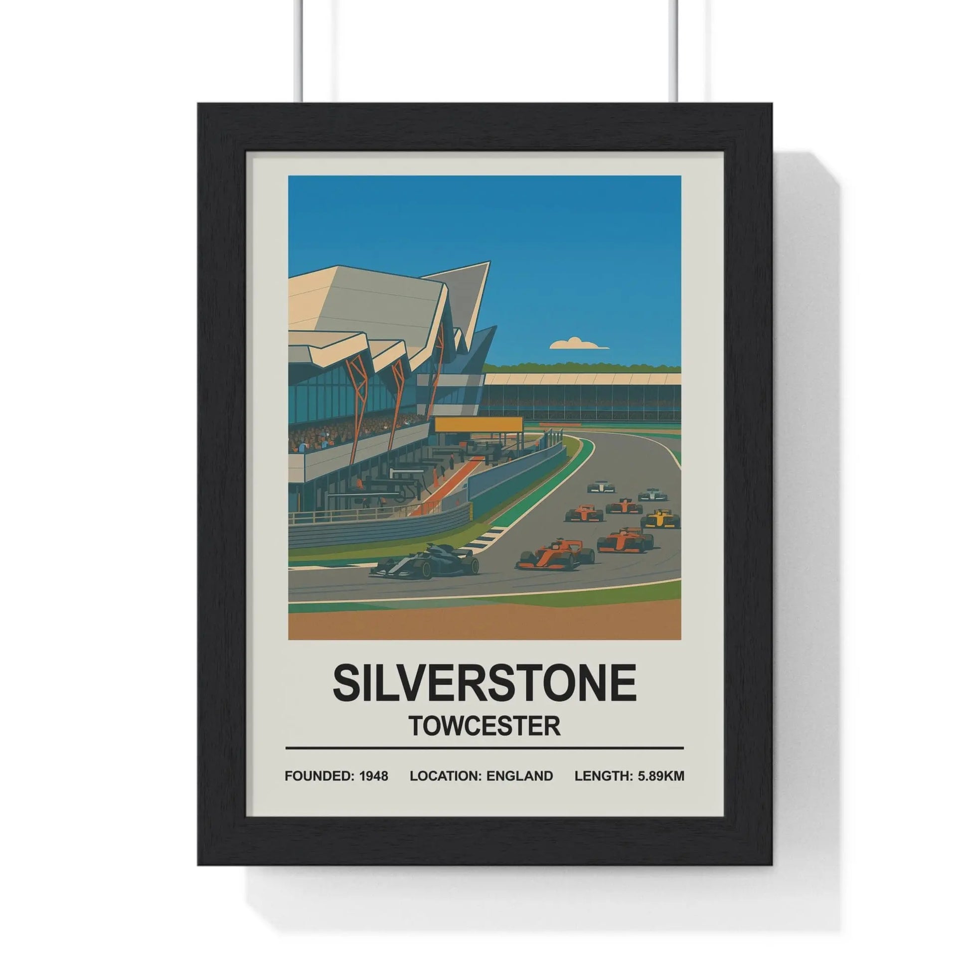 Iconic Grounds Silverstone – Towcester Racing Circuit Stadium Poster Print | Iconic Wall Art Poster Kingz