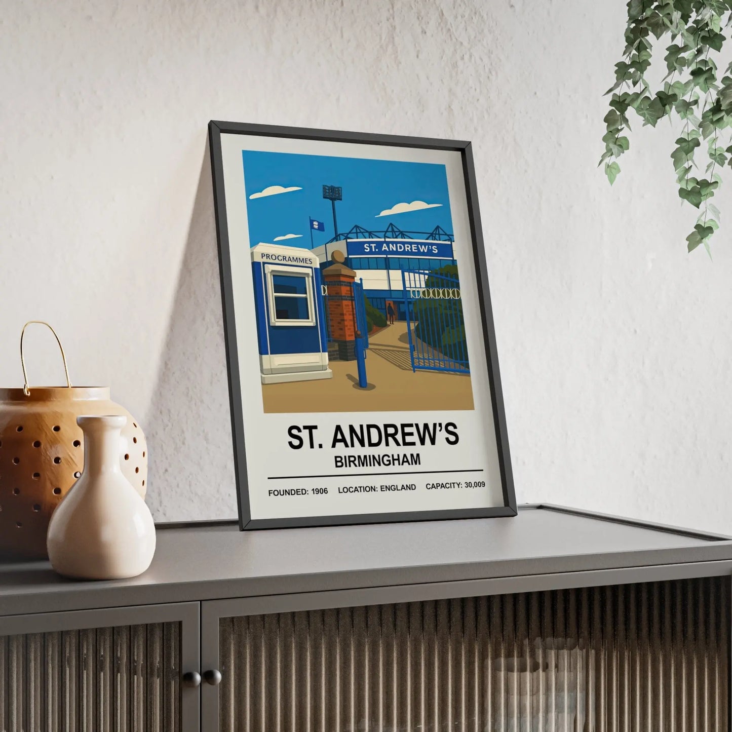 Iconic Grounds St Andrew's Birmingham Stadium Poster Print | Iconic Wall Art Poster Kingz