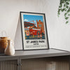 Illustration of Exeter City’s St James Park home decor print