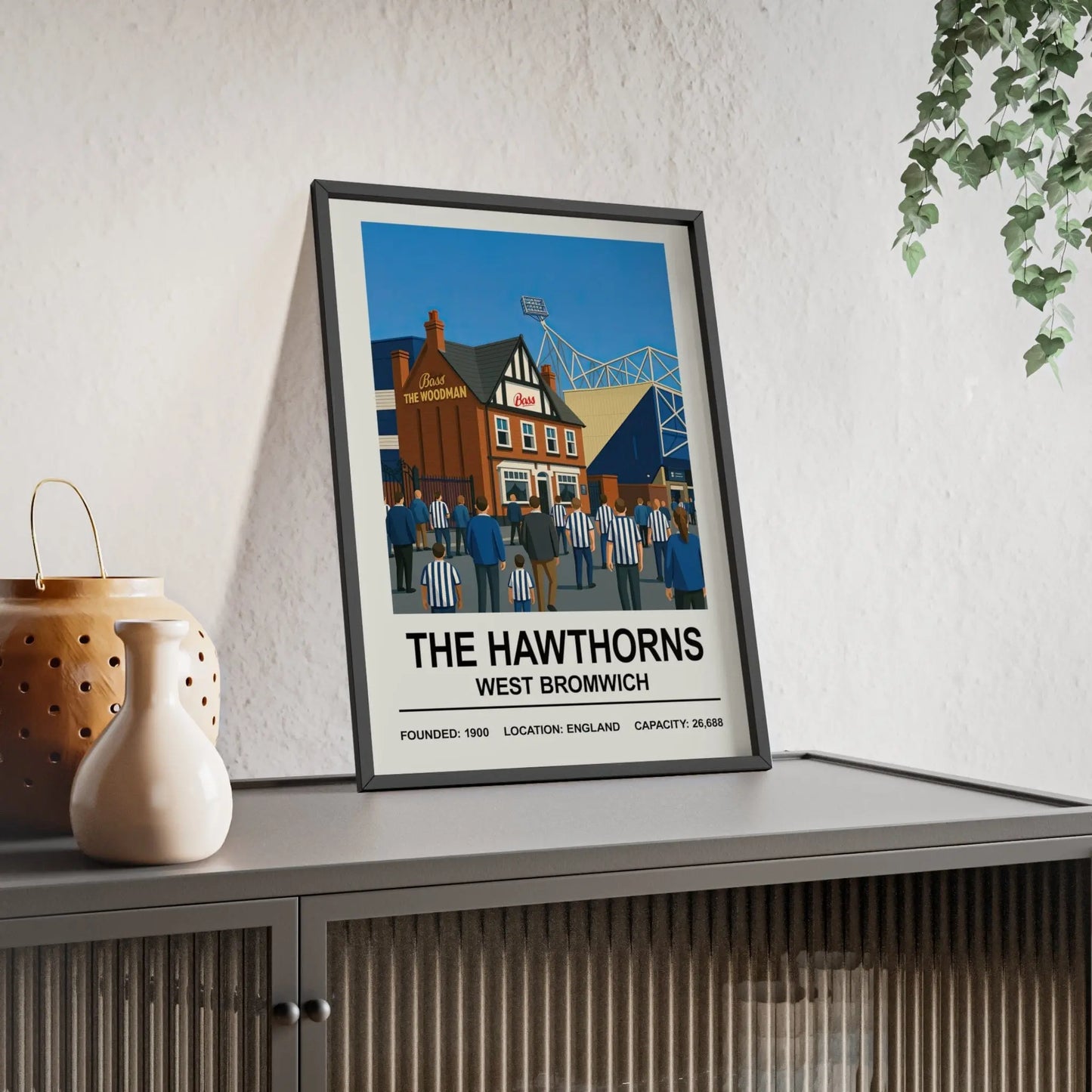 West Bromwich Albion The Hawthorns artwork print for football fans