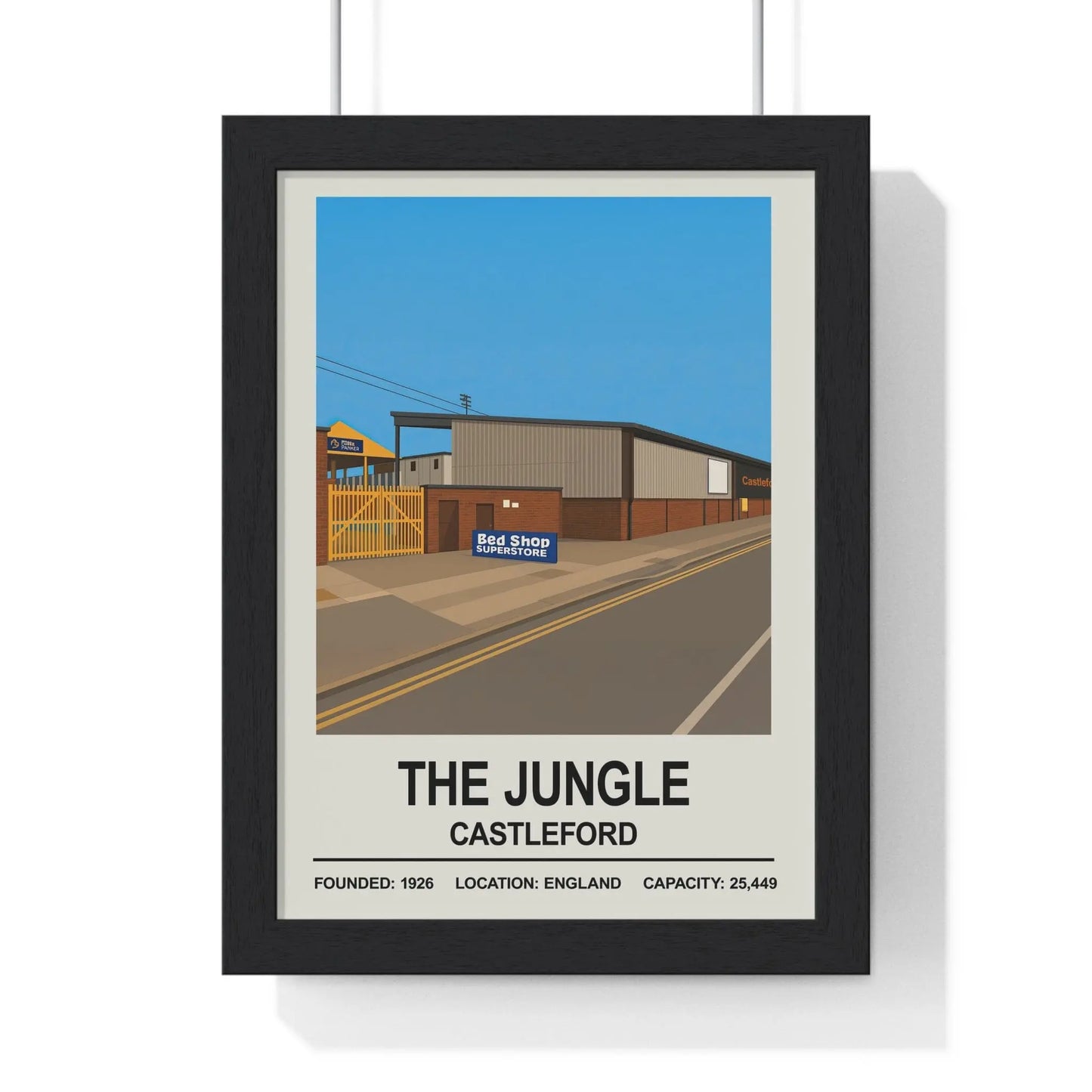 Iconic Grounds The Jungle Castleford Tigers Stadium Print Poster Kingz