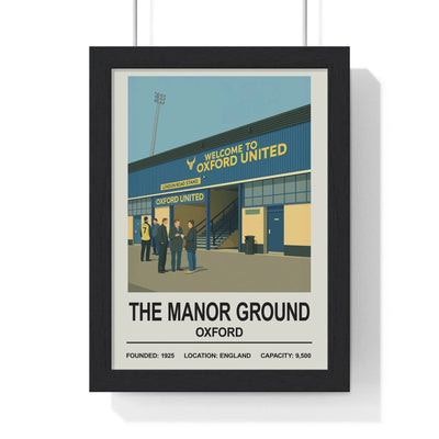 Iconic Grounds The Manor Ground Stadium Oxford United Poster Print | Iconic Wall Art Poster Kingz