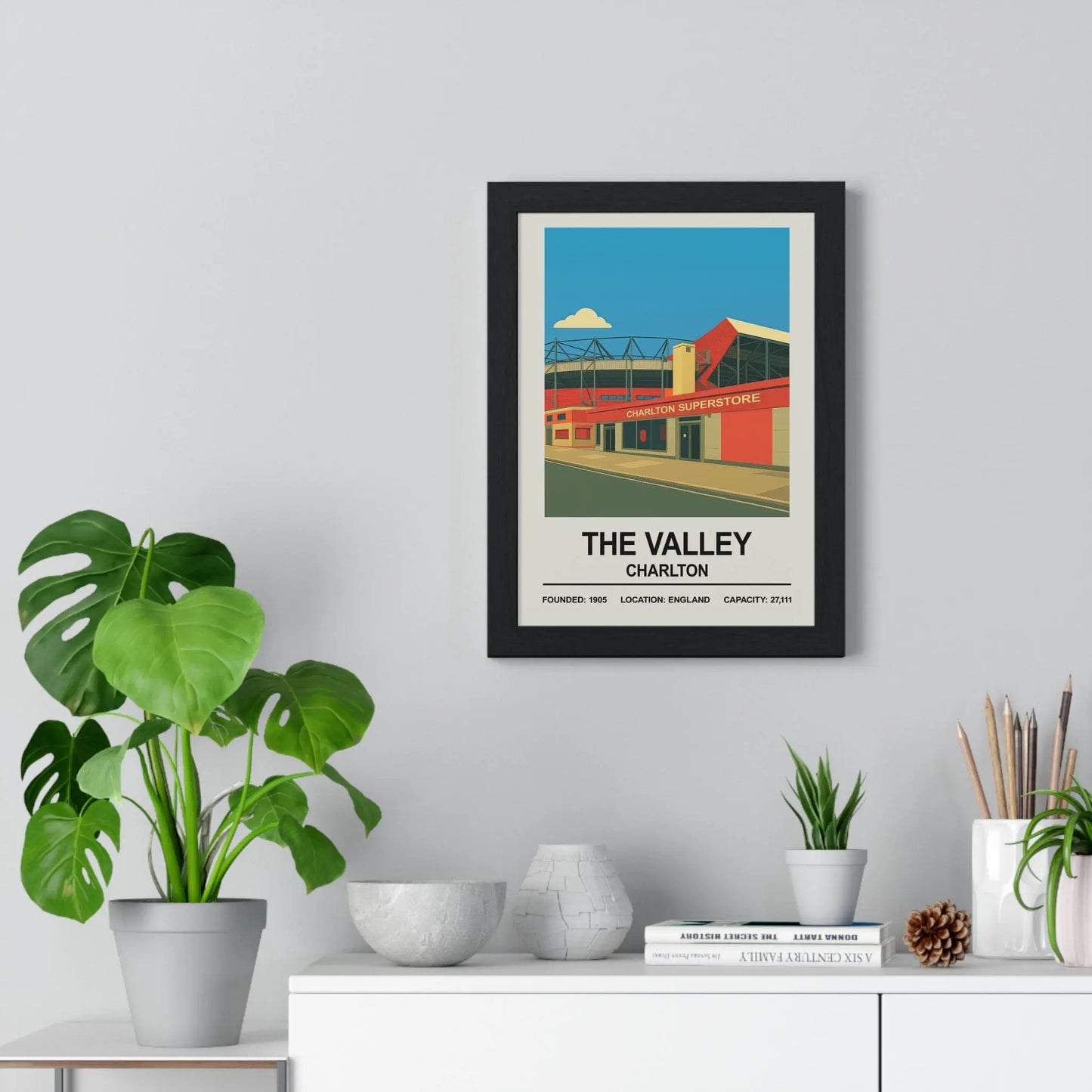 Iconic Grounds The Valley Stadium Inspired Stadium Charlton Poster Print | Iconic Wall Art Poster Kingz
