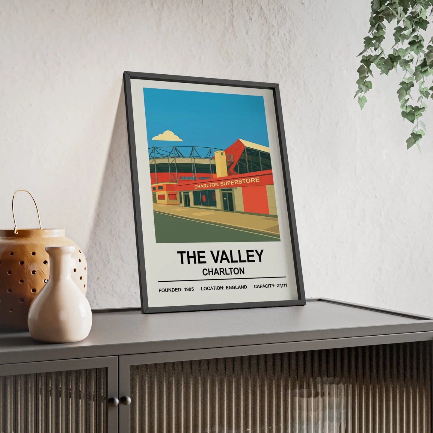 Iconic Grounds The Valley Stadium Inspired Stadium Charlton Poster Print | Iconic Wall Art Poster Kingz