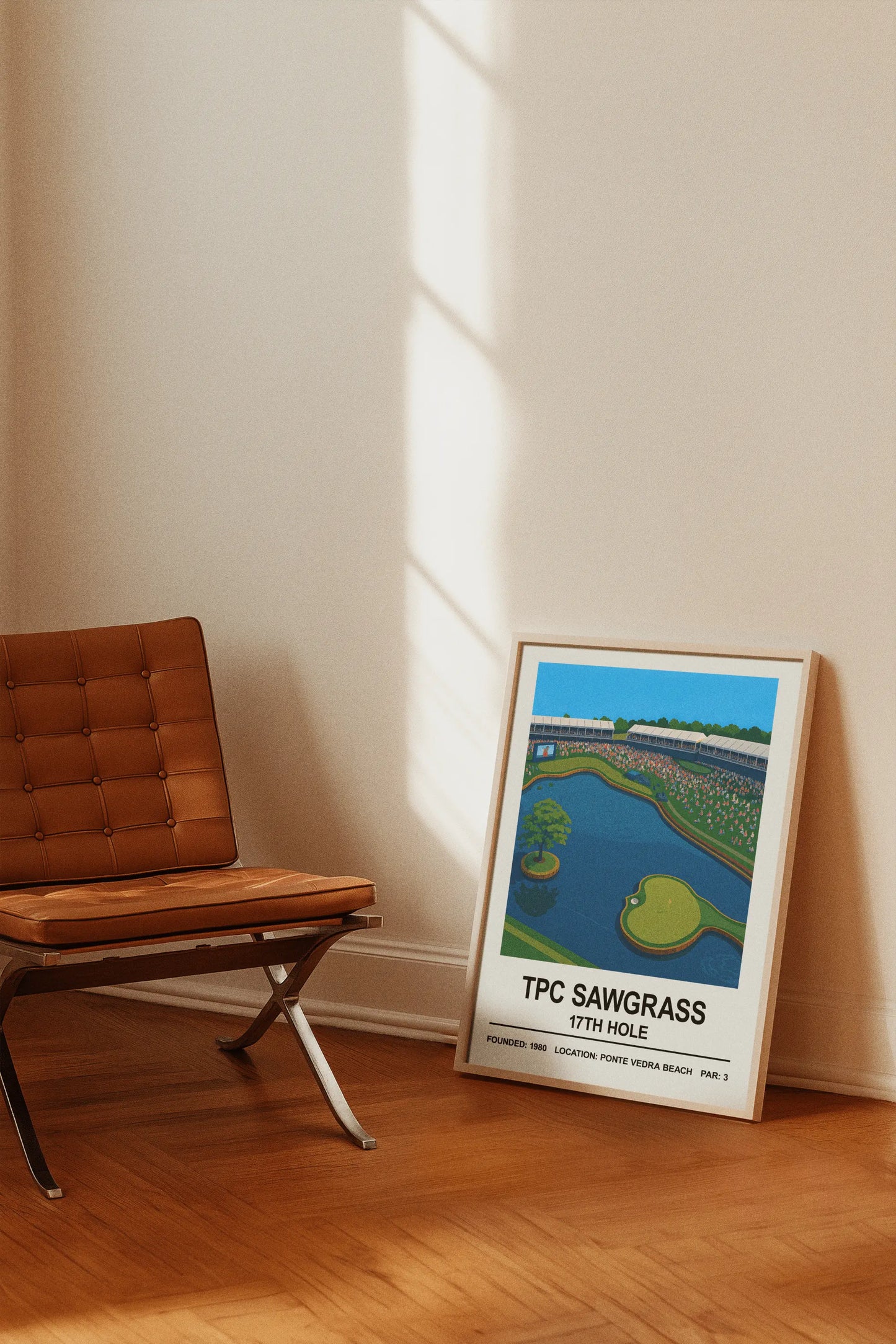 Iconic Grounds TPC Sawgrass 17th Hole Inspired Stadium Poster Print | Iconic Wall Art Poster Kingz