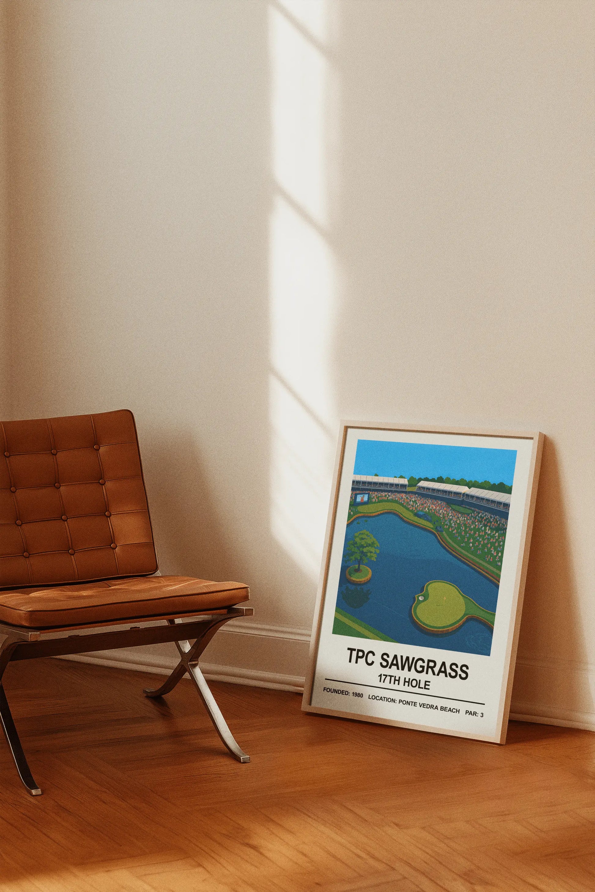 Iconic Grounds TPC Sawgrass 17th Hole Inspired Stadium Poster Print | Iconic Wall Art Poster Kingz