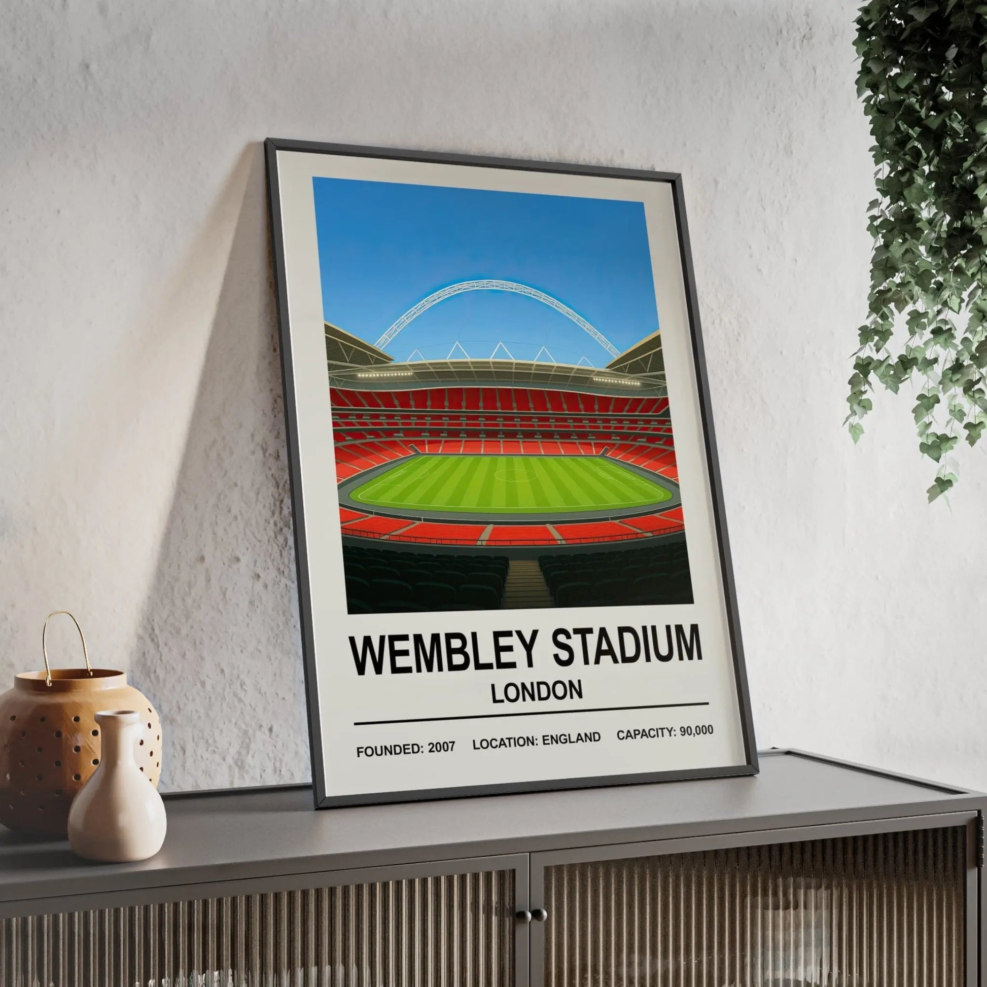 Iconic Grounds Wembley Stadium Poster (Modern) Stadium Poster Print | Iconic Wall Art Poster Kingz