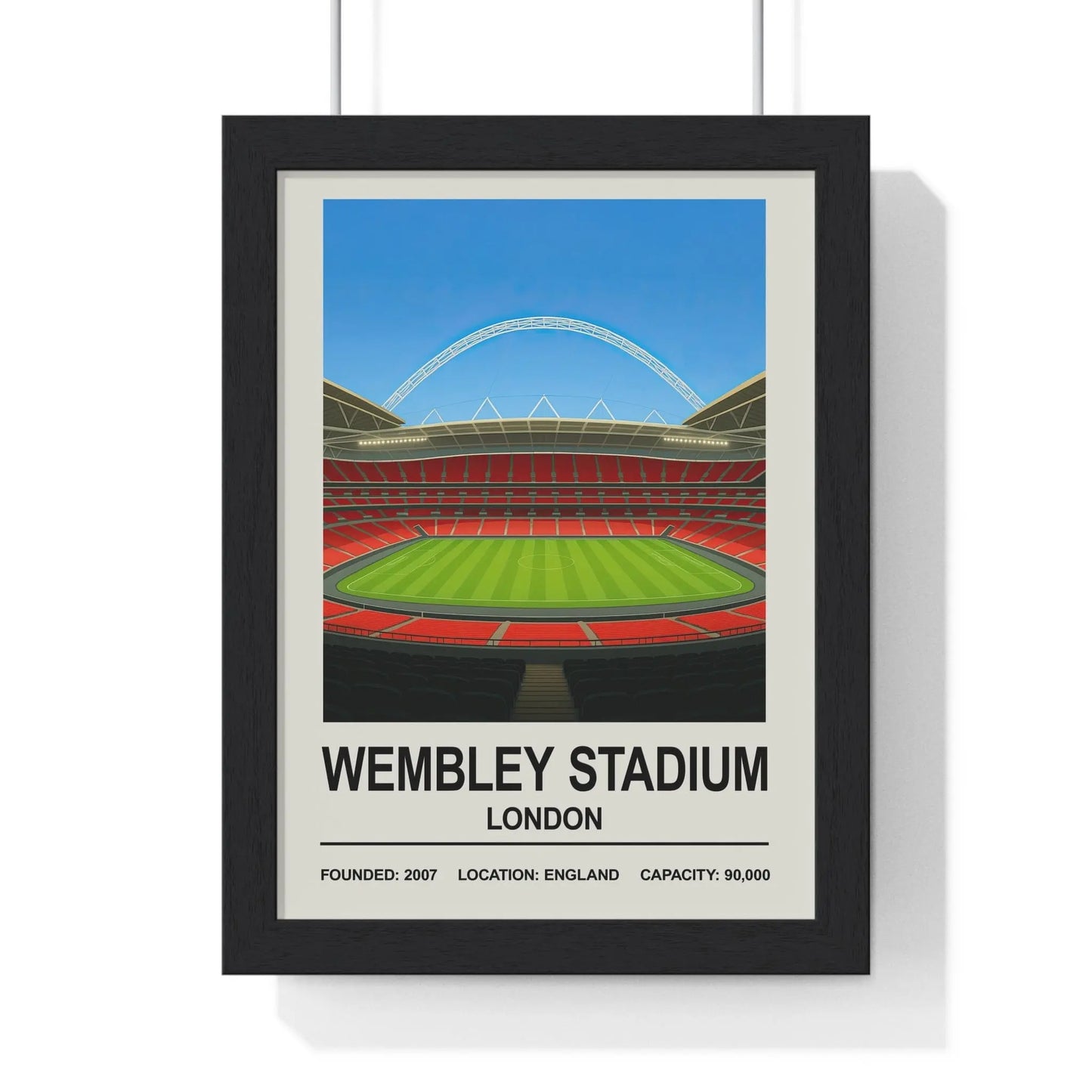 Iconic Grounds Wembley Stadium Poster (Modern) Stadium Poster Print | Iconic Wall Art Poster Kingz