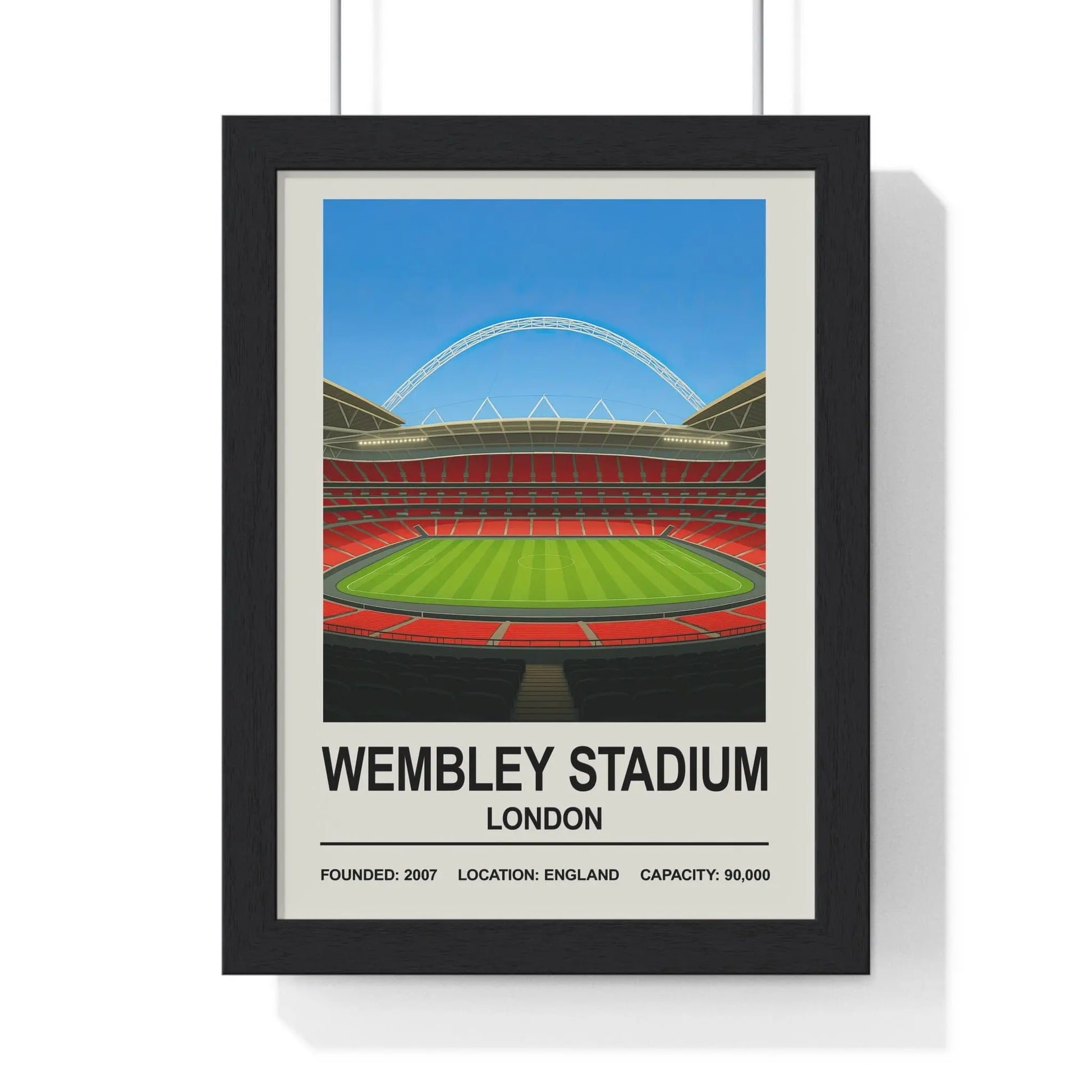 Iconic Grounds Wembley Stadium Poster (Modern) Stadium Poster Print | Iconic Wall Art Poster Kingz