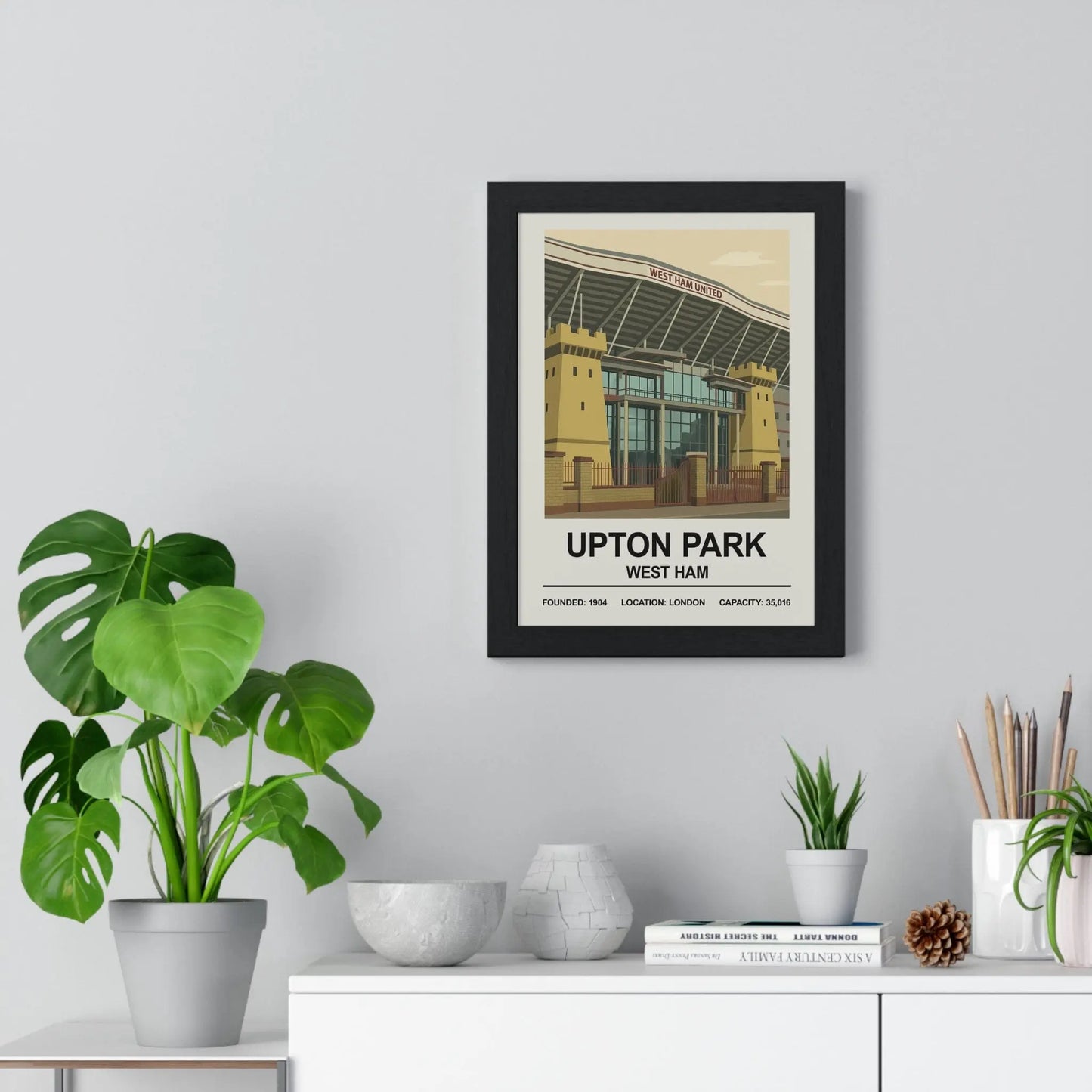 Iconic Grounds West Ham Upton Park & Boleyn Ground Stadium Poster Print | Iconic Wall Art Poster Kingz