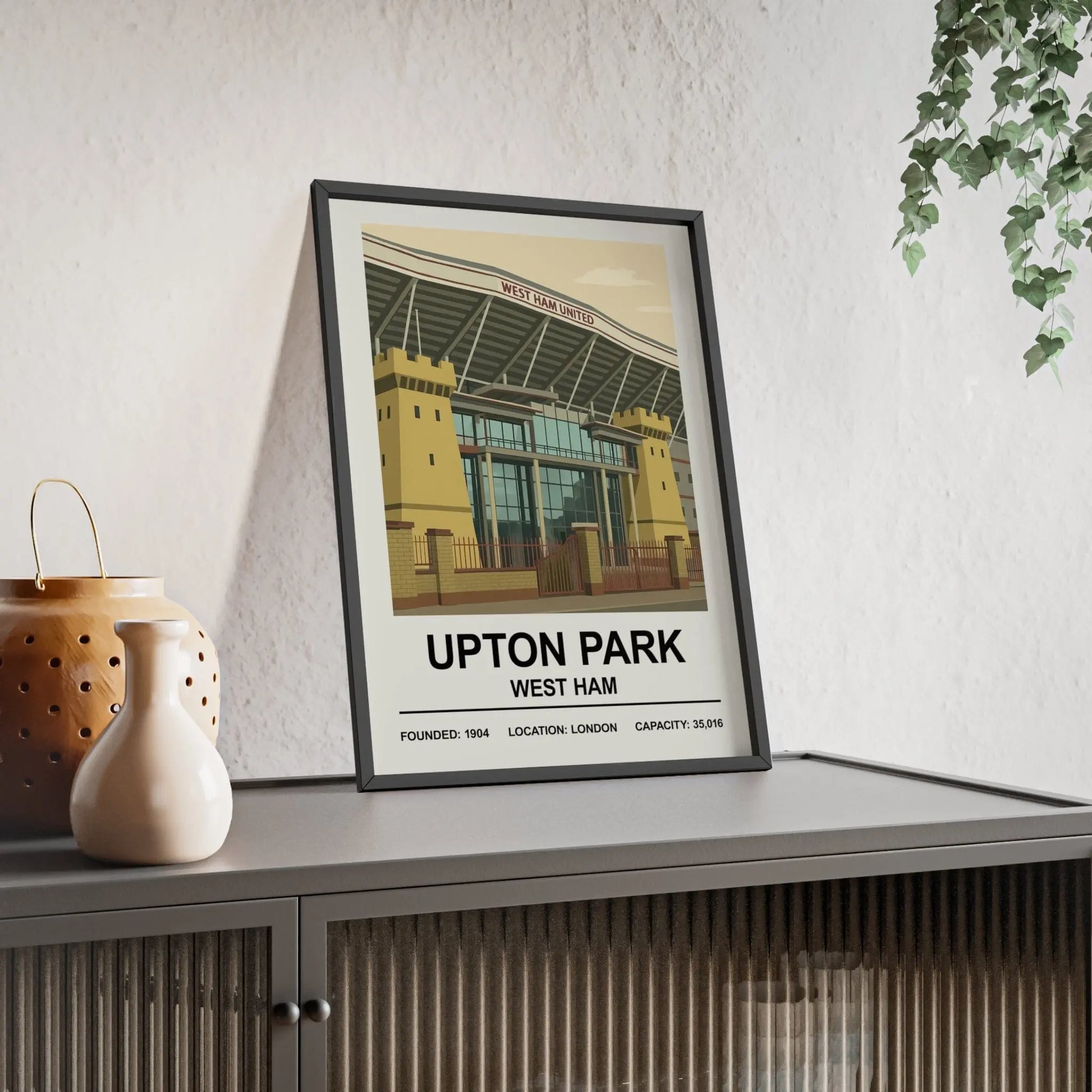 Iconic Grounds West Ham Upton Park & Boleyn Ground Stadium Poster Print | Iconic Wall Art Poster Kingz