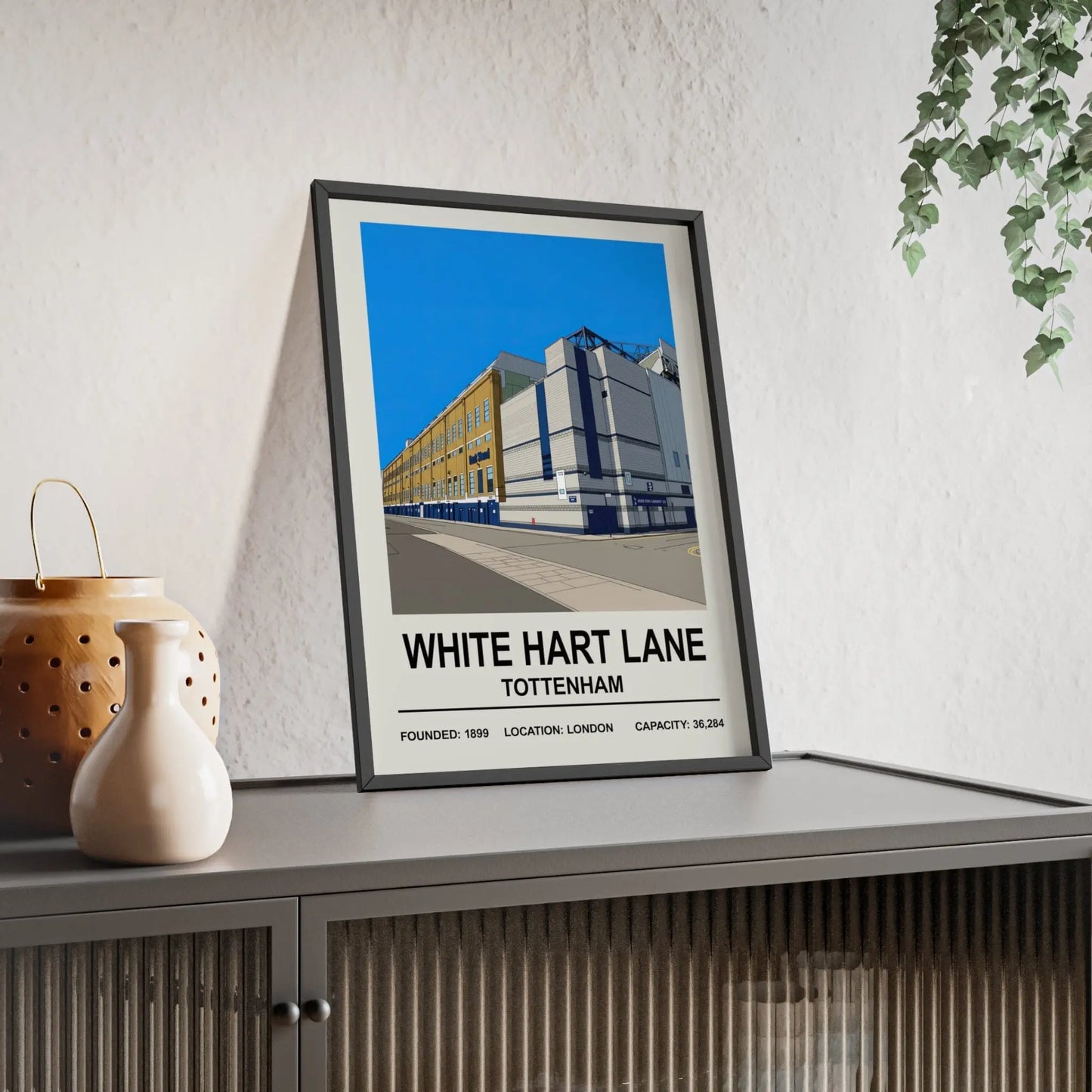 White Hart Lane illustration Tottenham Hotspur home decor print