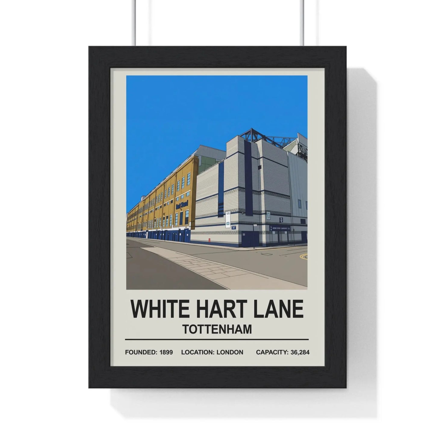 Tottenham White Hart Lane football stadium wall art print