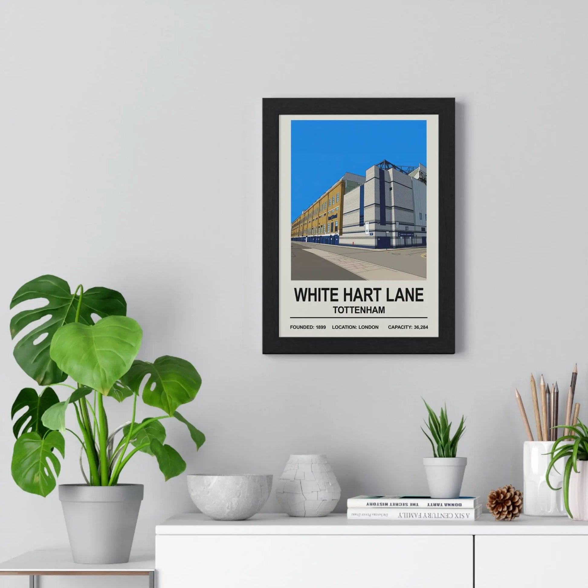 Football artwork of Tottenham White Hart Lane stadium for fans