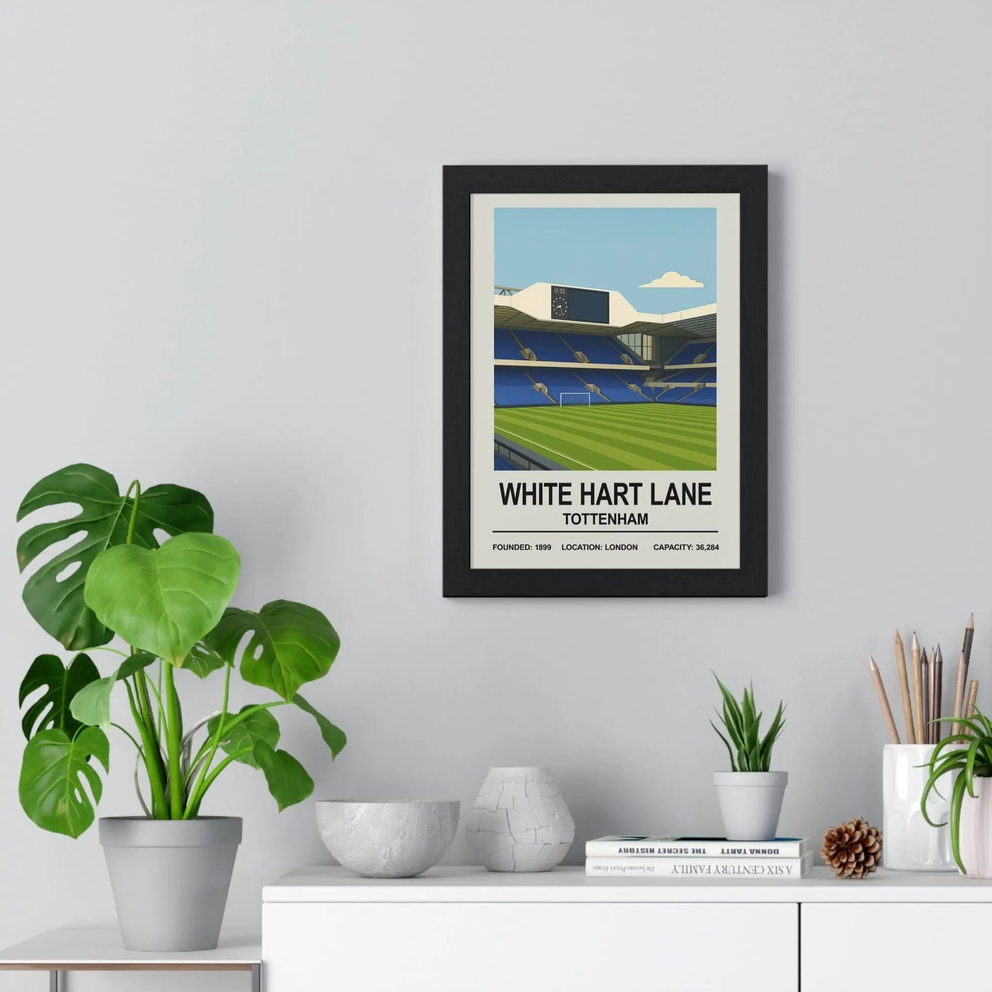 Iconic Grounds White Hart Lane Stadium Tottenham Poster Print | Iconic Wall Art Poster Kingz