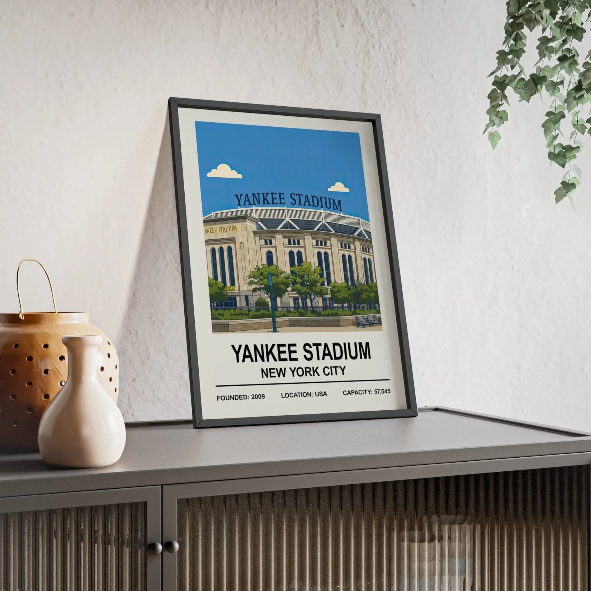 Illustration of Yankee Stadium New York home decor