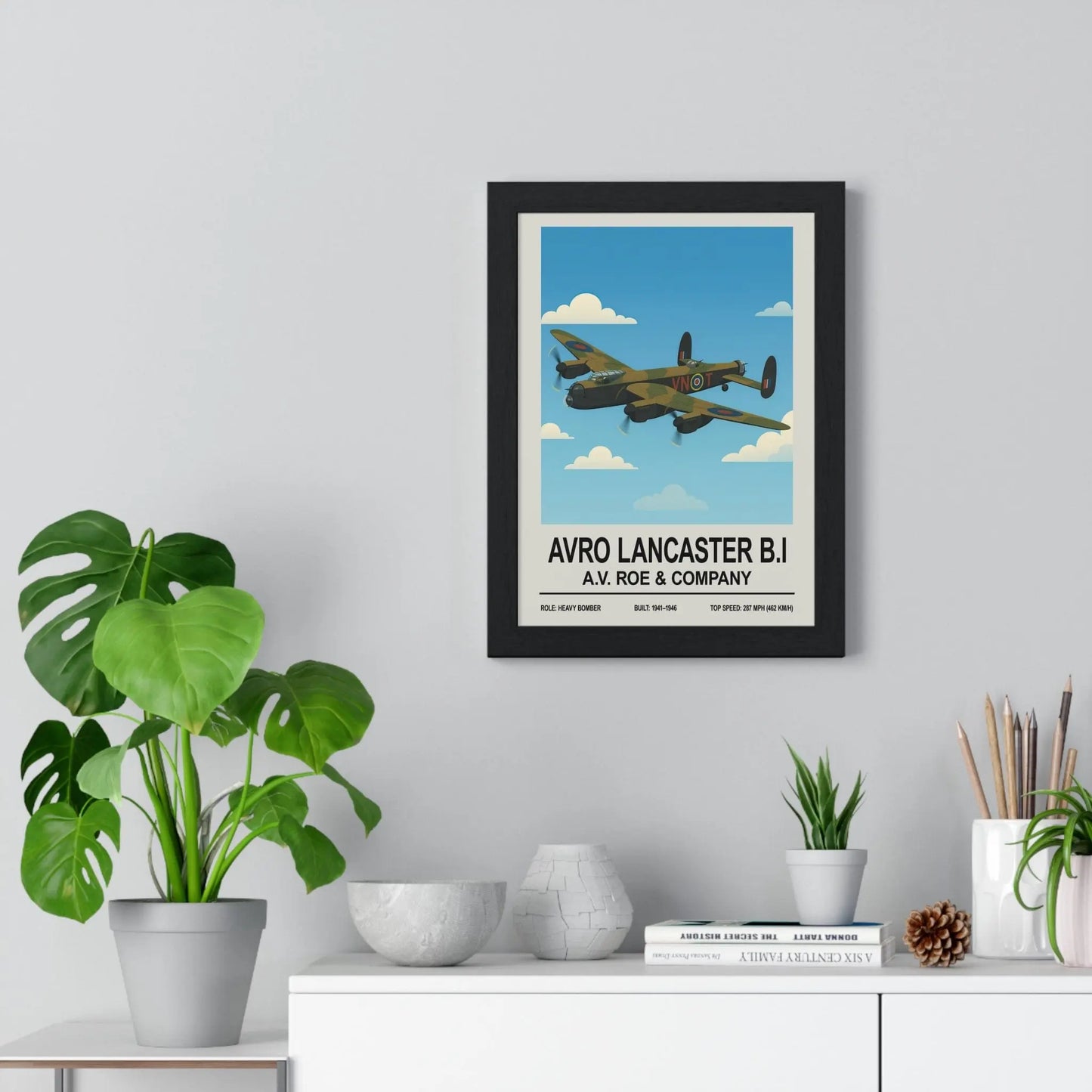 Iconic Train Avro Lancaster B.I Poster | Iconic WWII Bomber Aircraft Print Poster Kingz