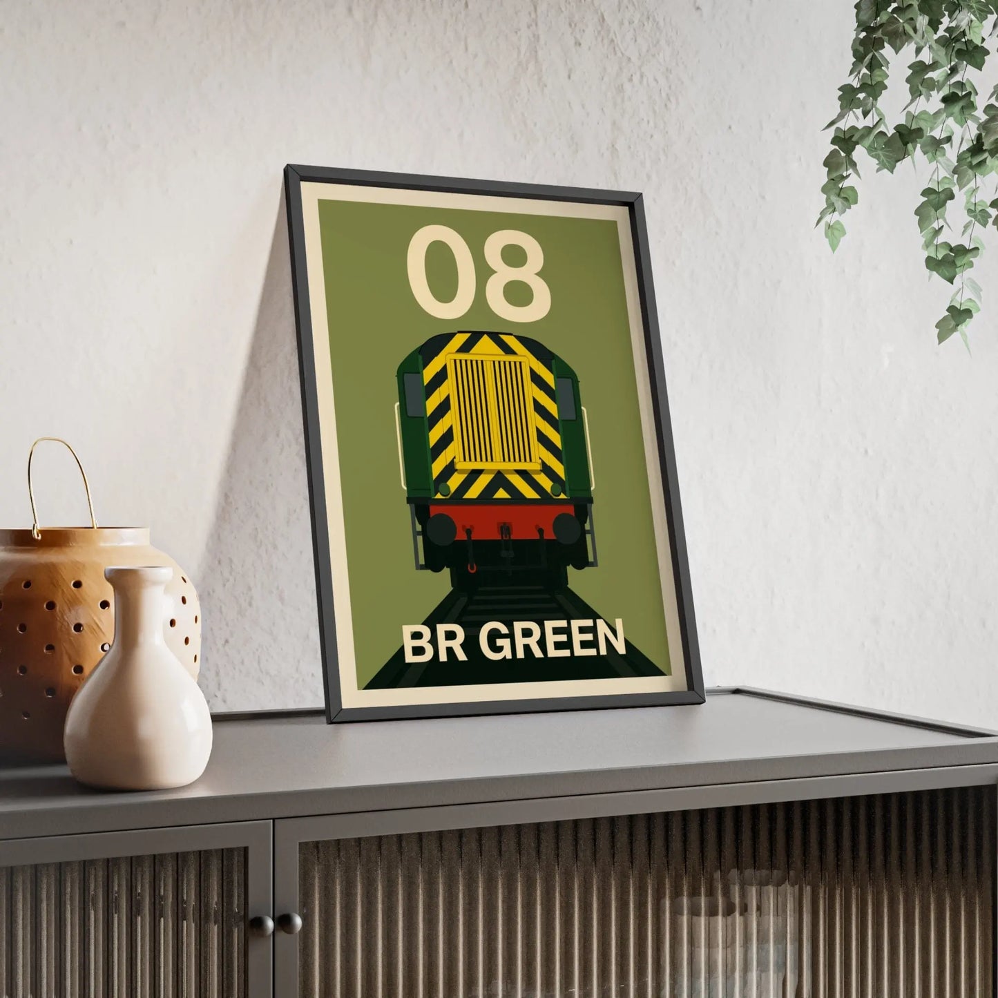 Iconic Train Class 08 Shunter Poster | BR Green Diesel Train Wall Print Poster Kingz