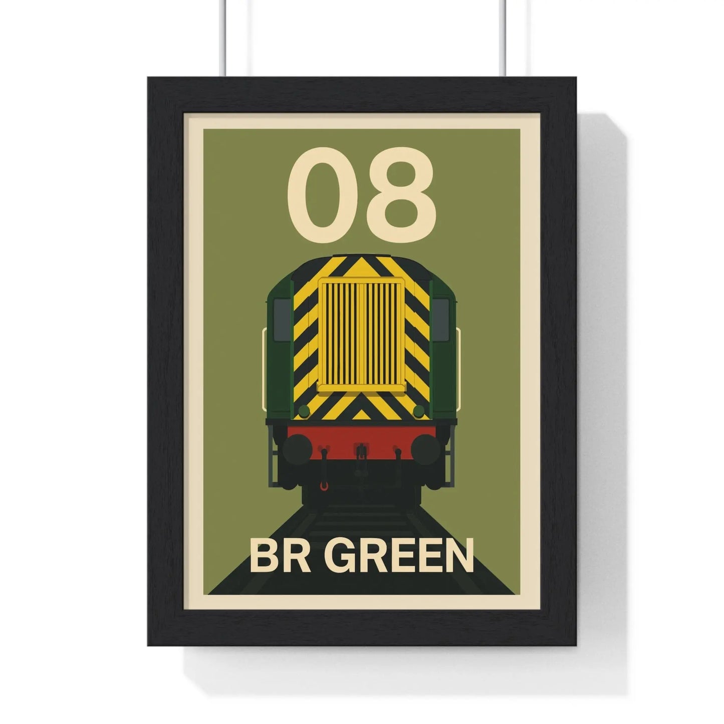 Iconic Train Class 08 Shunter Poster | BR Green Diesel Train Wall Print Poster Kingz