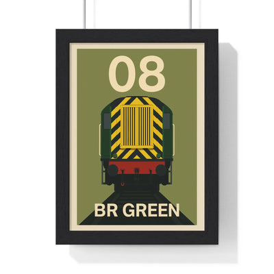 Iconic Train Class 08 Shunter Poster | BR Green Diesel Train Wall Print Poster Kingz