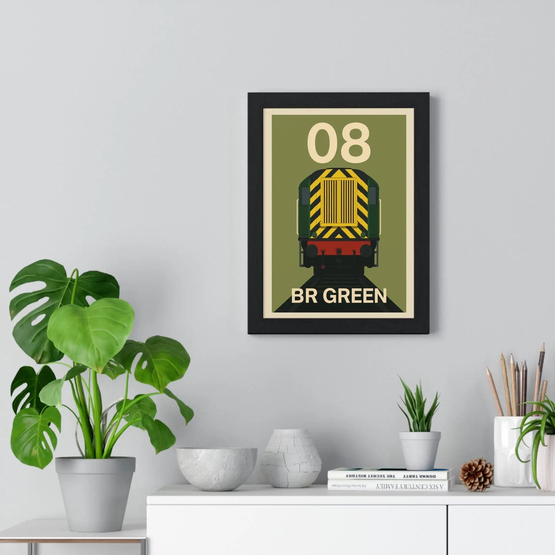 Iconic Train Class 08 Shunter Poster | BR Green Diesel Train Wall Print Poster Kingz