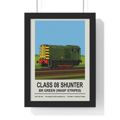 Iconic Train Class 08 Shunter Poster Print | BR Green Diesel Train Art Poster Kingz