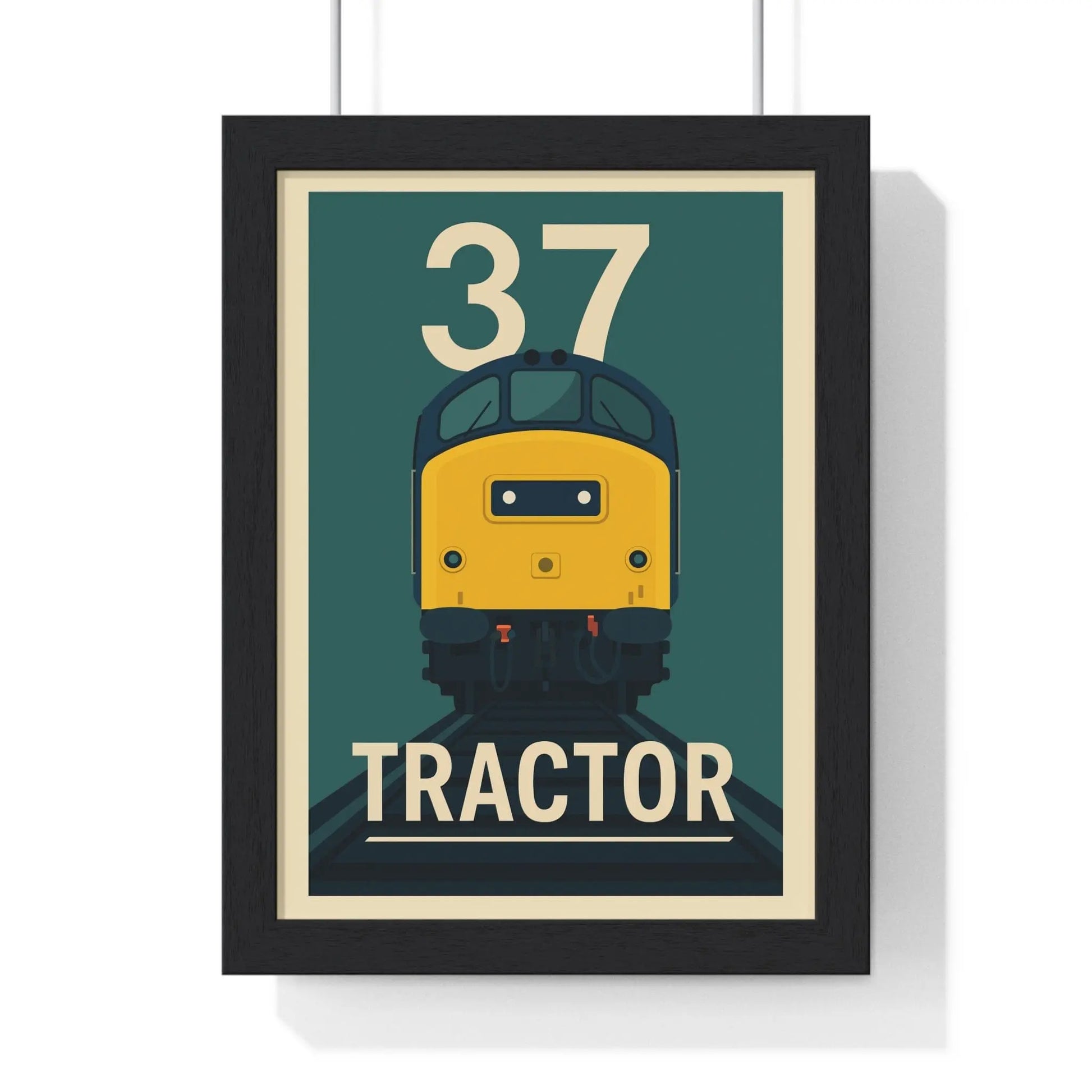Iconic Train Class 37 Tractor Train Poster – Vintage Diesel Locomotive Railway Art Poster Kingz