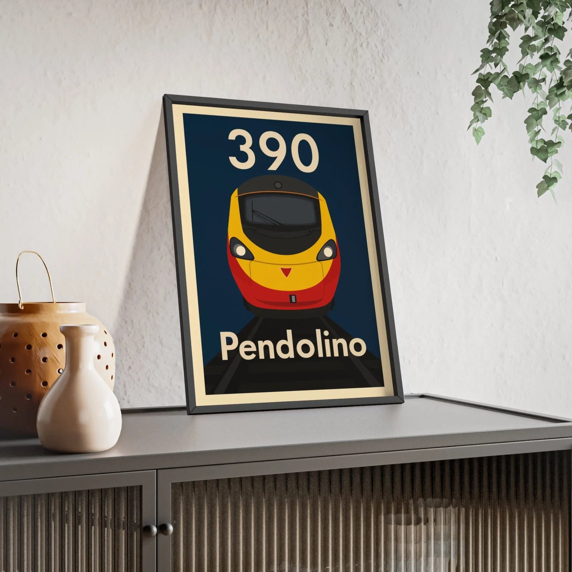 Iconic Train Class 390 Pendolino Train Poster – Modern Railway Art Poster Kingz