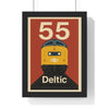 Iconic Train Class 55 Deltic Poster – Retro British Rail Train Print, Railway Wall Art Poster Kingz