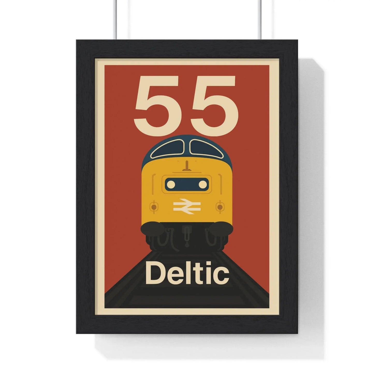 Iconic Train Class 55 Deltic Poster – Retro British Rail Train Print, Railway Wall Art Poster Kingz