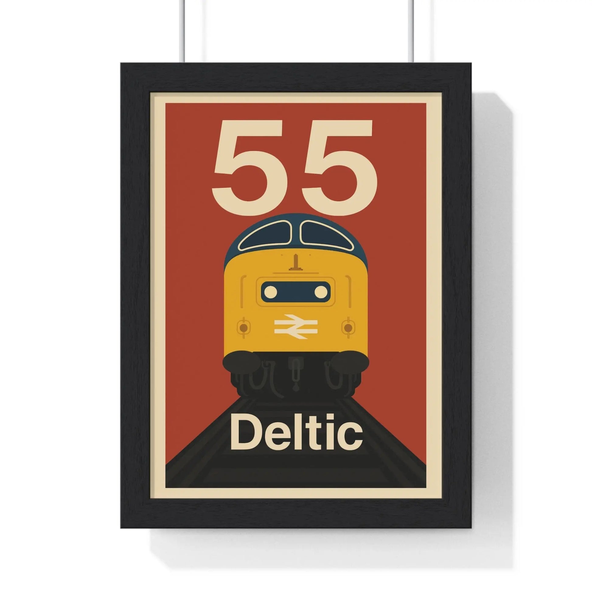 Iconic Train Class 55 Deltic Poster – Retro British Rail Train Print, Railway Wall Art Poster Kingz