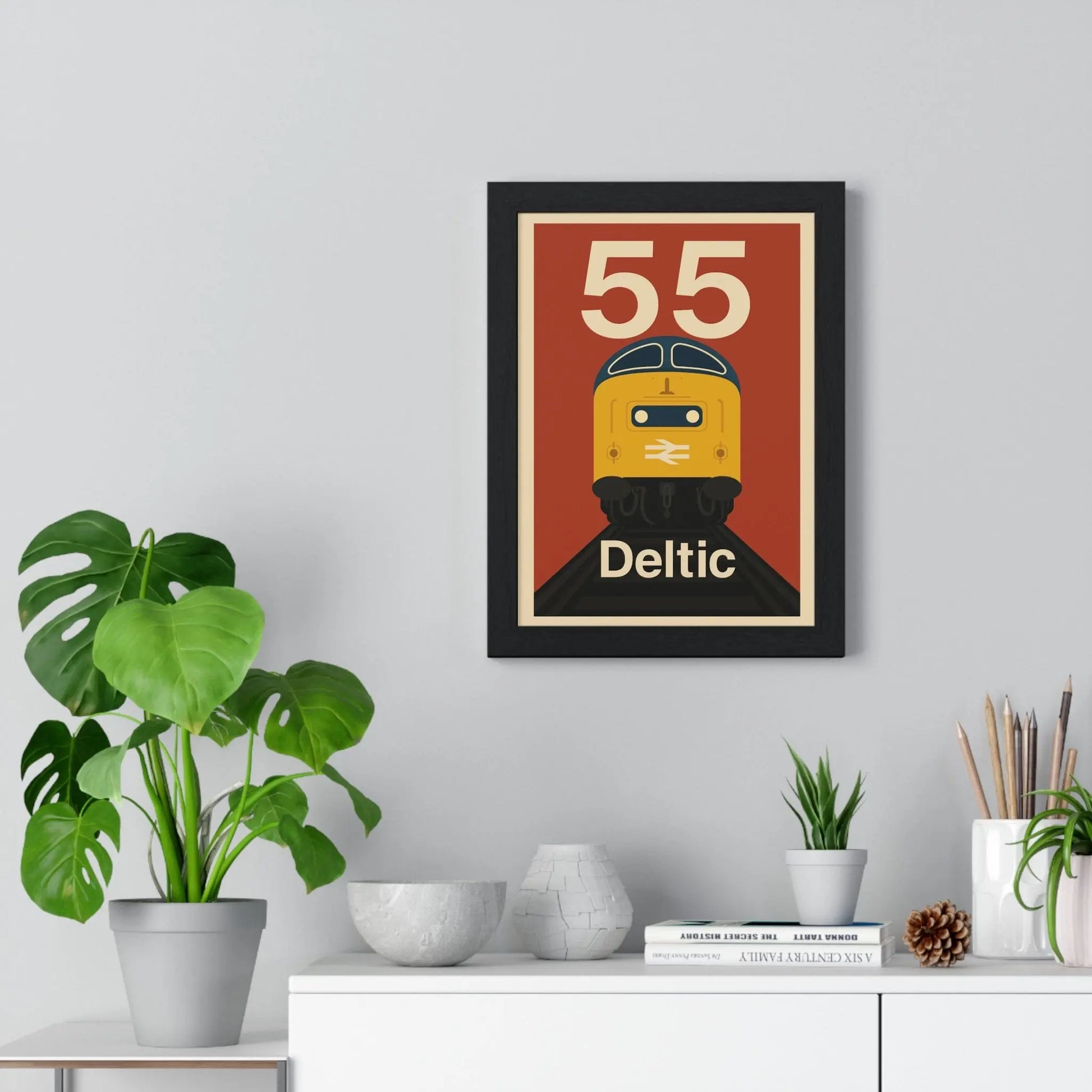 Iconic Train Class 55 Deltic Poster – Retro British Rail Train Print, Railway Wall Art Poster Kingz