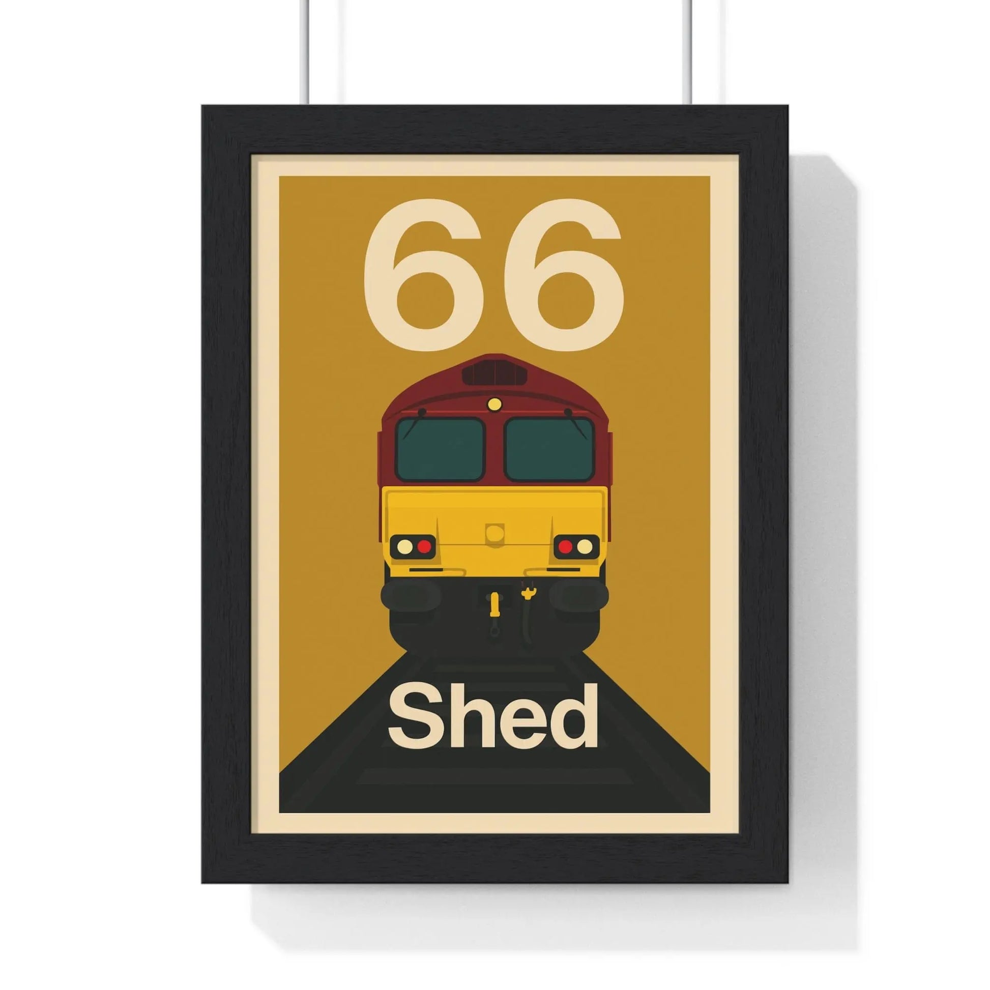 Iconic Train Class 66 Shed Train Poster – EWS Locomotive Wall Art for Railway Fans Poster Kingz