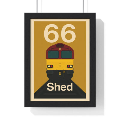 Iconic Train Class 66 Shed Train Poster – EWS Locomotive Wall Art for Railway Fans Poster Kingz