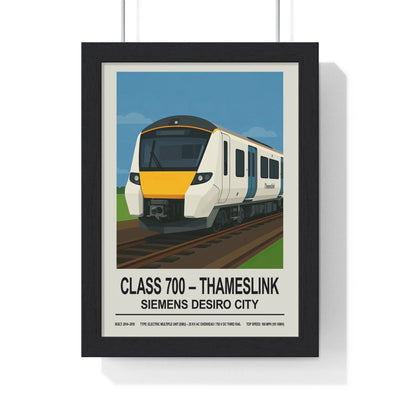 Iconic Train Class 700 Thameslink Train Poster | Siemens Desiro City Railway Art Poster Kingz