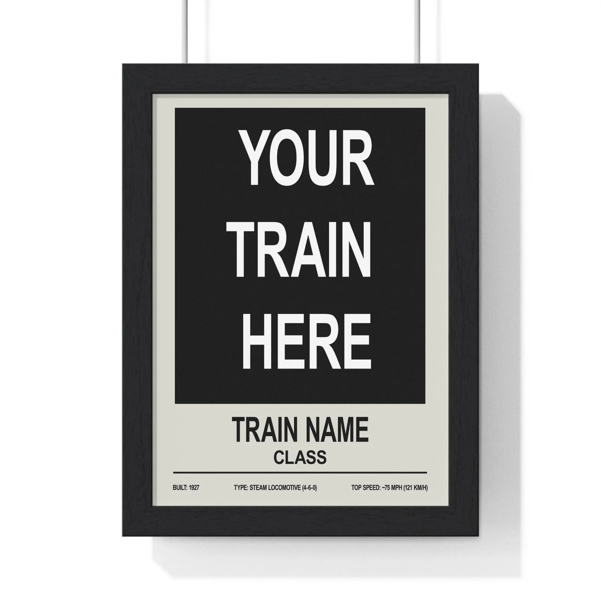 Iconic Train Custom Train Poster – Choose Any Steam, Diesel or Modern Train Poster Kingz