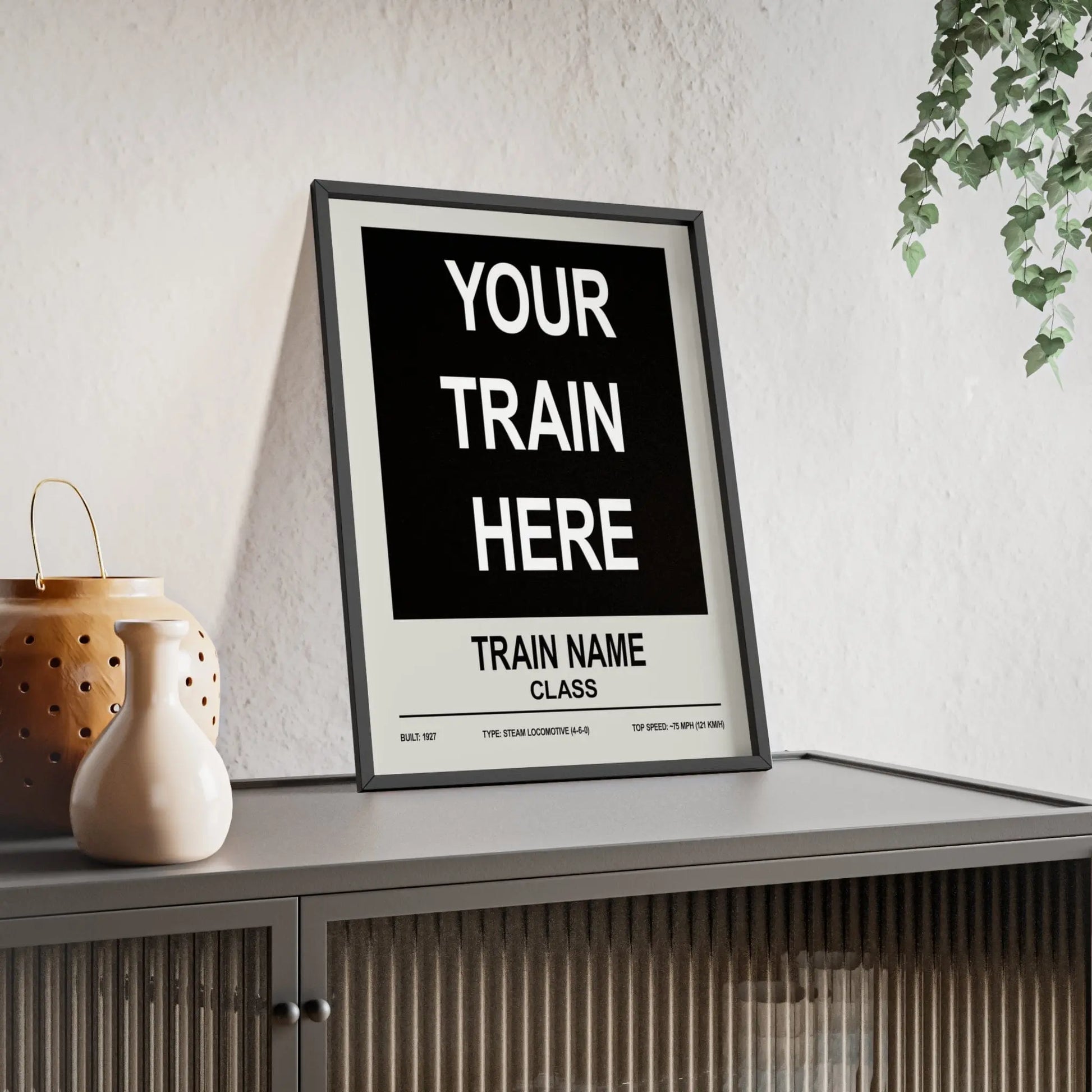 Iconic Train Custom Train Poster – Choose Any Steam, Diesel or Modern Train Poster Kingz