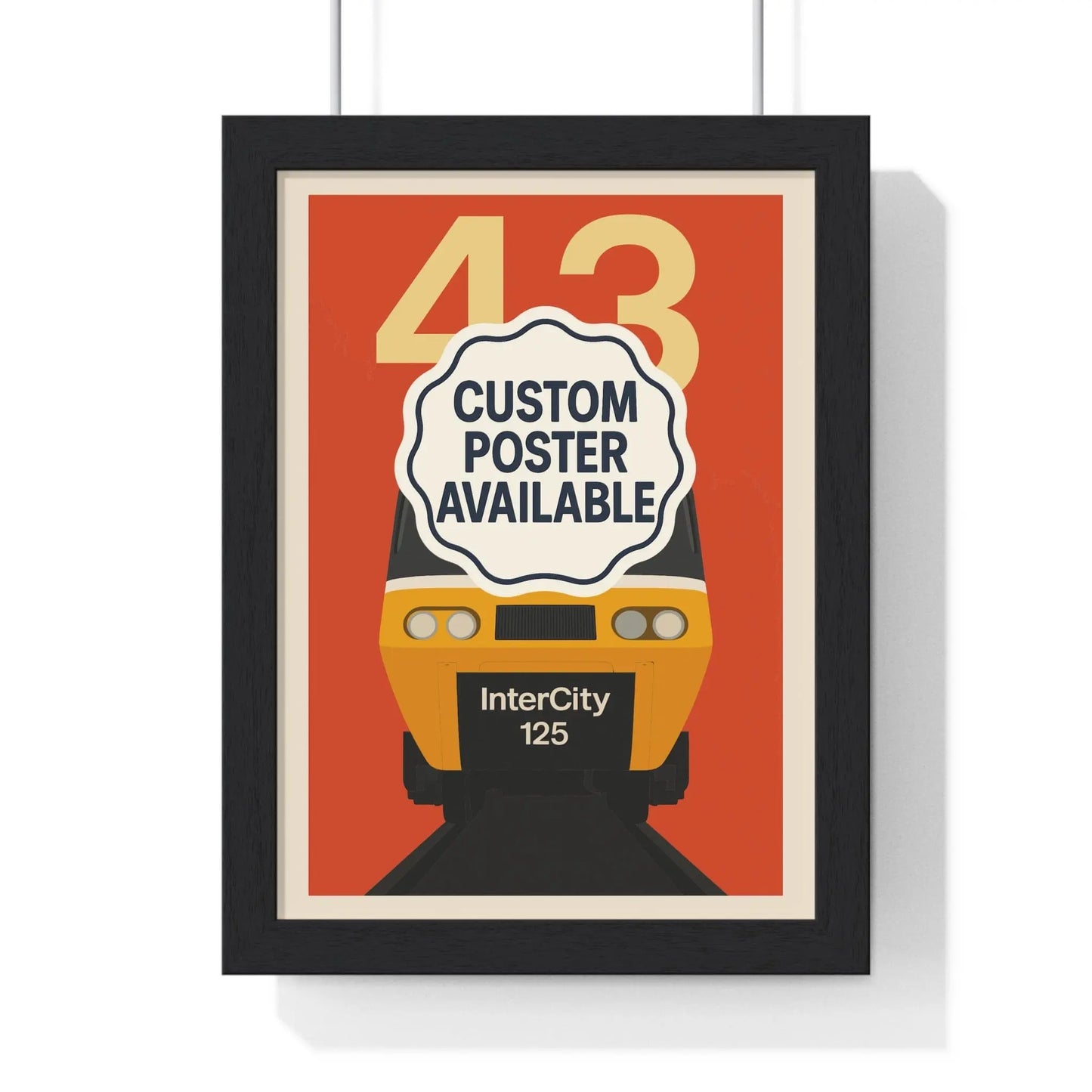 Iconic Train Custom Vector Train Poster – Personalised Railway Wall Art Print Poster Kingz