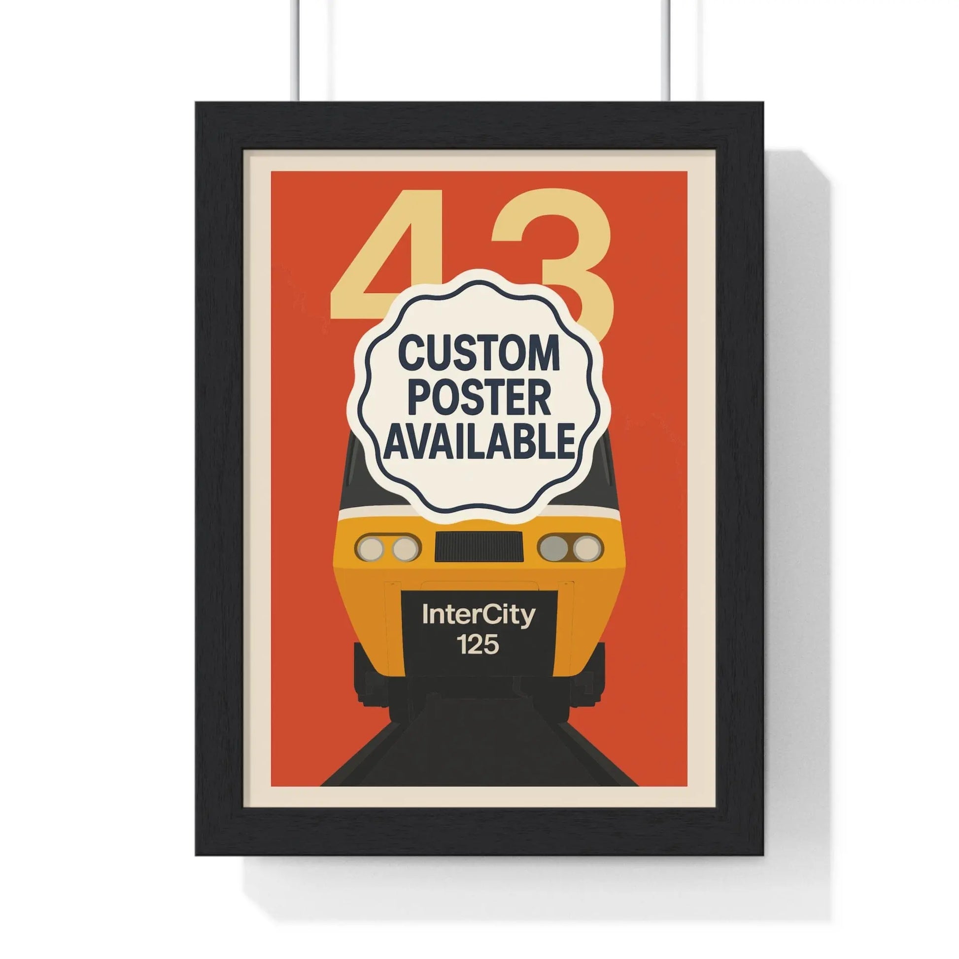 Iconic Train Custom Vector Train Poster – Personalised Railway Wall Art Print Poster Kingz